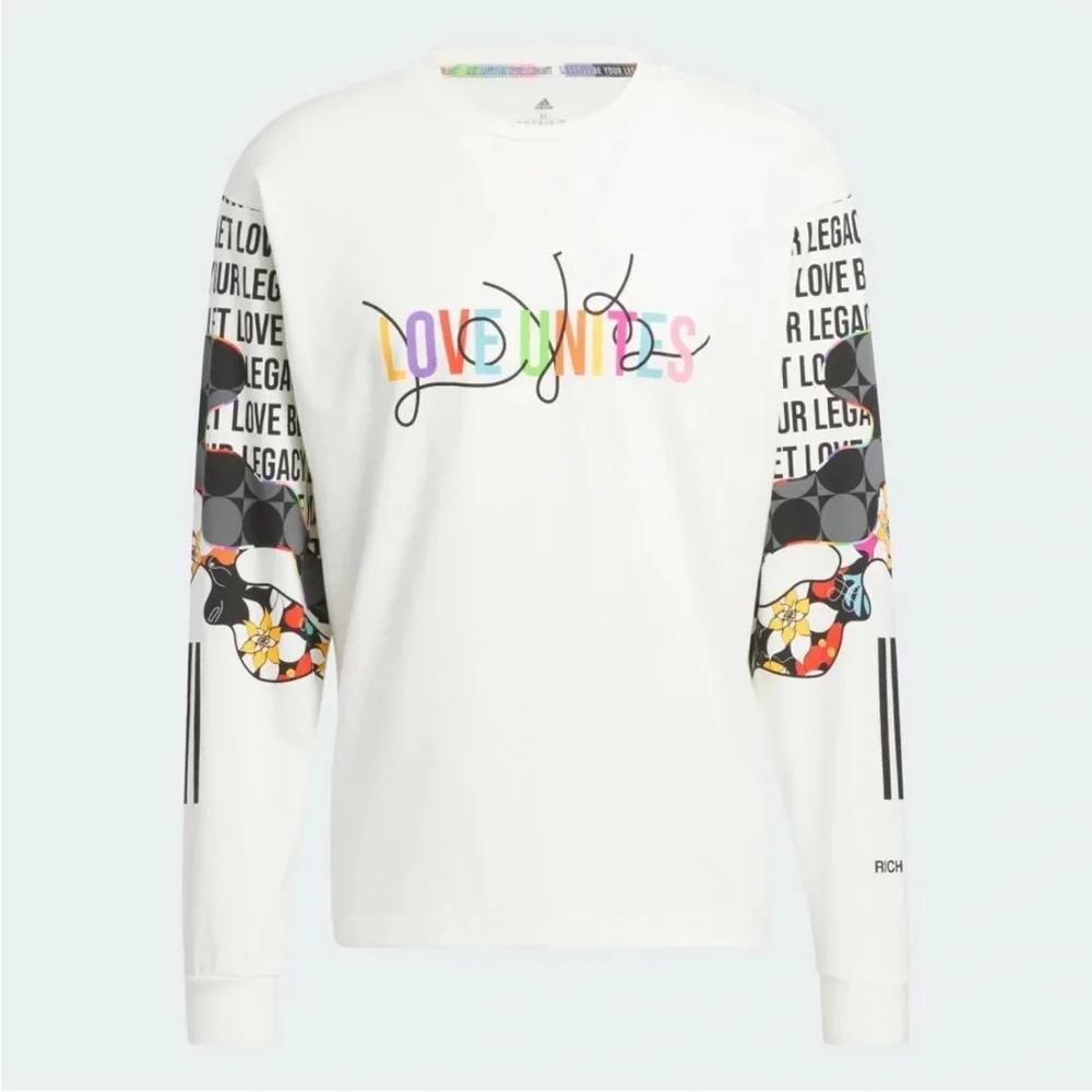 Adidas Long Sleeve Graphic Pride Let Love Be Your Legacy T-Shirt Unisex 3XL